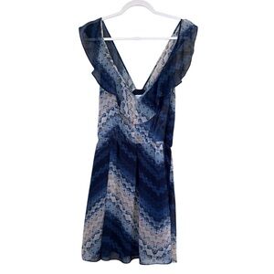 BCBGeneration Chevron Sleeveless Bohemian  Style Mini Dress SiZe L